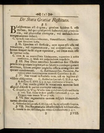 9-16, De Statu Gratiae Restituto