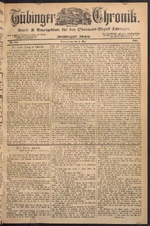 6. Mai (Nro. 104) - 9. Mai (Nro. 107 (Zweites Blatt))