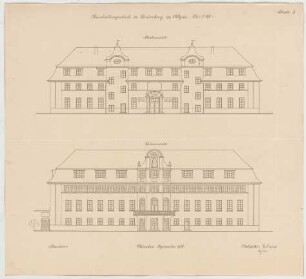 Fischer, Theodor; Lindenberg / Allgäu (Bayern); Haushaltungsschule mit Ökonomiegebäude und Kapelle - Ansichten