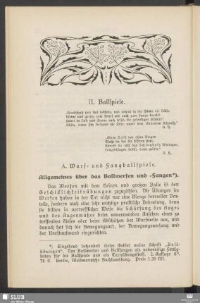 II. Ballspiele