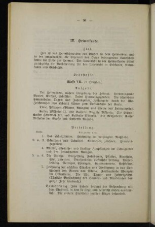 IV. Heimatkunde.