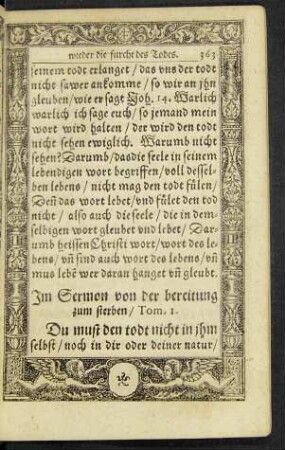 Im Sermon von der bereitung zum sterben ...