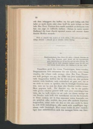 15. [Sten Stkure till rådet i Lübeck, förord för Ture Turesson, dat. Kalmar d. 14 Oct. 1472.]
