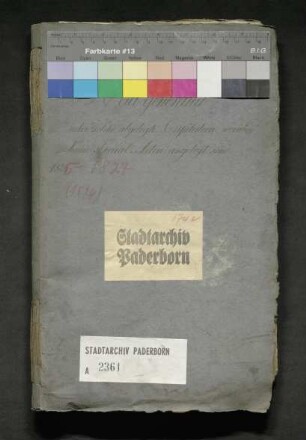 Übersicht über abgelegte Kapitalien der Armenstiftungen