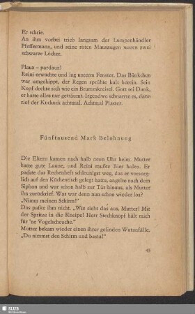 Fünftausend Mark Belohnung