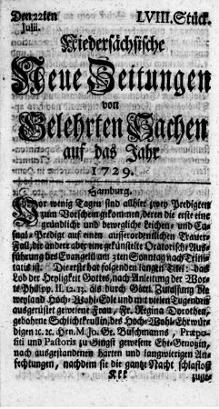 LVIII. Stück.