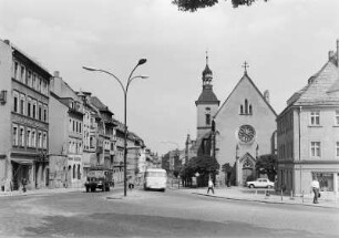 Bautzen. Steinstraße mit Liebfrauenkirche