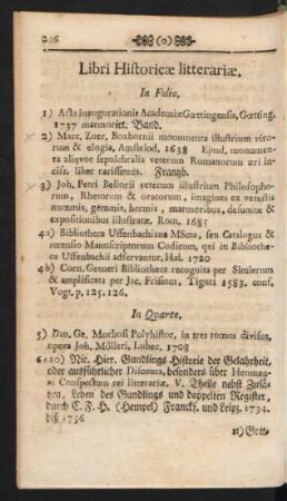 Libri Historicae litterariae.