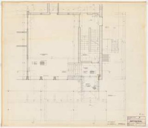 Stadttheater, Krefeld: Nordwesttrakt: Windfang - Eingangshalle - Treppenhaus 1:20