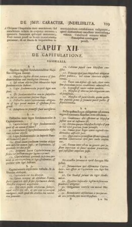Caput XII. De Capitulatione.