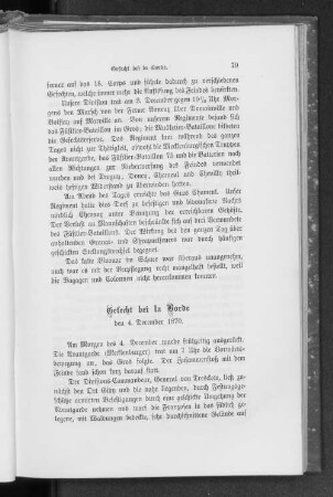 Gefecht bei la Borde den 4. December 1870.