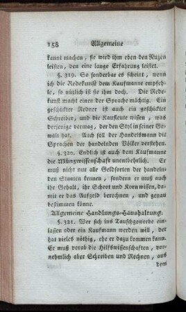 Allgemeine Handlungs-Haushaltung.