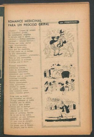 Romance medicinal para un proceso gripal