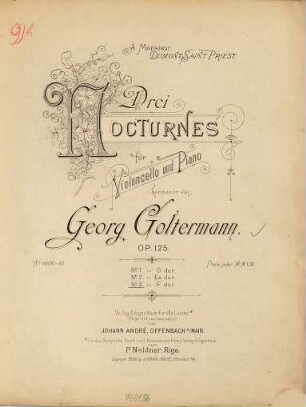 Drei Nocturnes für Violoncello und Piano : Op. 125, 3. F-Dur