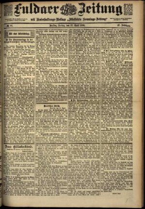 Ausgabe vom Freitag, den 27. April 1900.