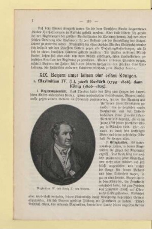 XIX. Bayern unter seinen vier ersten Königen