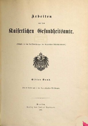 Arbeiten aus dem Kaiserlichen Gesundheitsamte. 11. 1895