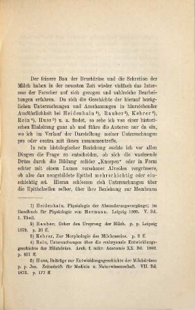 Zur Entwicklung der Milchdruese
