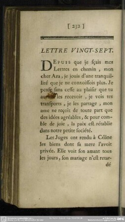 Lettre Vingt-Sept.