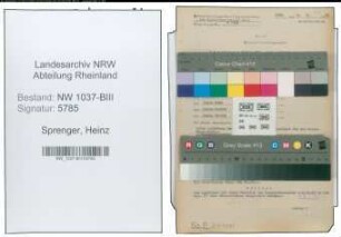 Entnazifizierung Heinz Sprenger , geb. 15.10.1912 (Ingenieur)