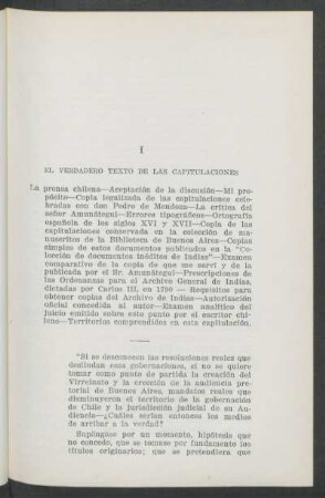 I - El verdadero texto de las capitulaciones