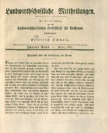 Zweiter Band. - März 1827.