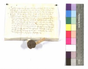 Reinhard von Hartheim gegen Ulrich von Hohenlohe: Dienstgeld; angehängtes Siegel.