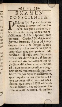 259-265, Examen Conscientiae