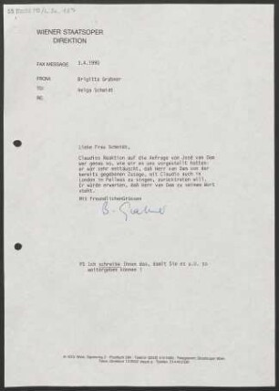 Brief an Helga Schmidt, 03.04.1990