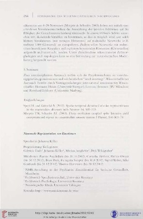 Neuronale Repräsentation von Emotionen