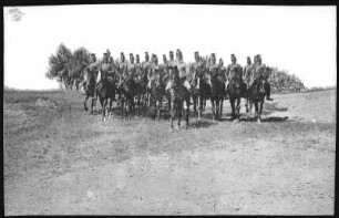 Oschatz. K.S. 1. Ulanen-Regt. No. 17 - Beim Exerzieren