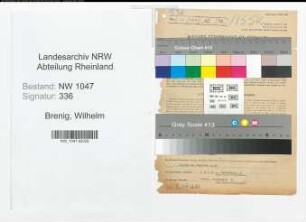 Entnazifizierung Wilhelm Brenig , geb. 27.03.1902 (Angestellter)