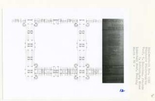 Utopische Stadtstruktur, Berlin-Mitte (Diplomarbeit bei Peter Poelzig): Parken, Gewerbe, Trägergeschoss, Grundriss + 22.00, 1:500