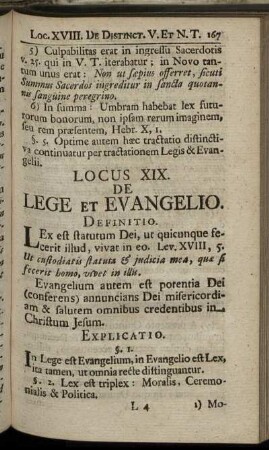 Locus XIX. De Lege Et Evangelio.