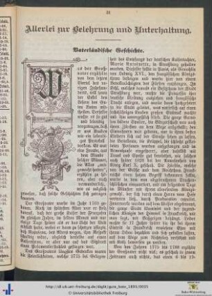 Allerlei zur Belehrung und Unterhaltung.