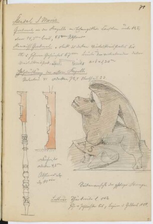 St. Marien, Stendal: Details (aus: Skizzen- und Fotoalbum 11)