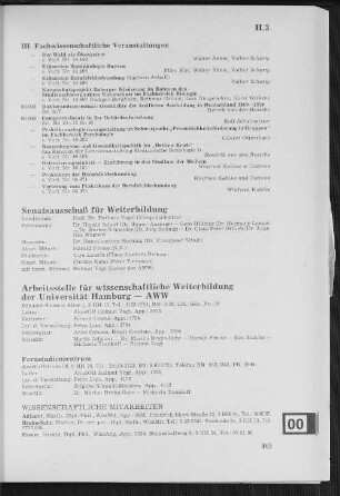 Arbeitsstelle für wissenschaftliche Weiterbildung der Universität Hamburg - AWW