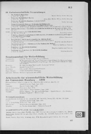 Arbeitsstelle für wissenschaftliche Weiterbildung der Universität Hamburg - AWW