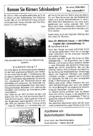 Das "St.Michaelis Haus" - ein frühes Kapitel der "Umerziehung" in Blankenese
