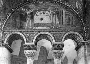 Mosaiken im Presbyterium — Abel und Melchisedek opfern