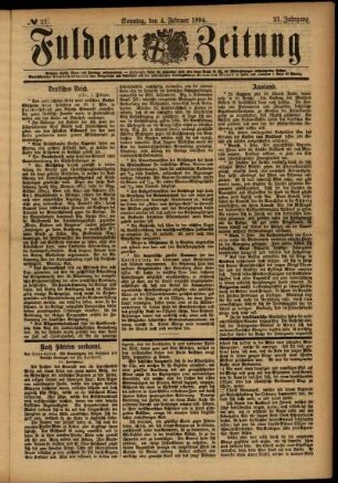 Ausgabe vom Sonntag, den 04. Februar 1894.