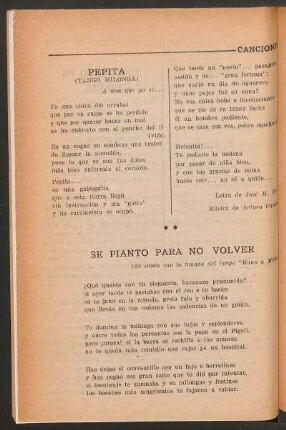 Se pianto para no volver : (Se canta con la tonada de tango "Mano a mano"
