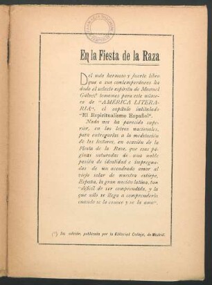 En la Fiesta de la Raza - [Publicidad]