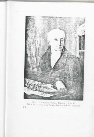 Christian Friedrich Joachim Bünsow. Tab. G. Nach Oelgemälde vom Sohne Joachim Johann Friedrich.