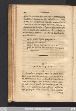 II. Modus agendi.
