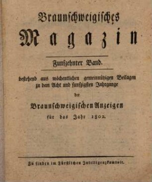 Braunschweigisches Magazin. 15. 1802