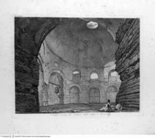 Raccolta delle vedute pittoresche di Roma e de suoi contorni ... volume 1. Parte 1., Tafel 18 (N. 16): Veduta interna del Tempio della Tosse a Tivoli