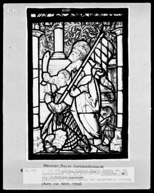 Herzog Wilhelm IV. von Bayern mit heiligem Bartholomäus
