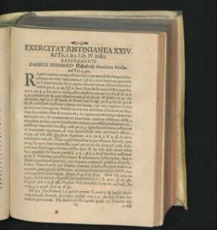 Exercitat. Iustinianea XXIV. Respondente Daniele Friderico Schaden ...