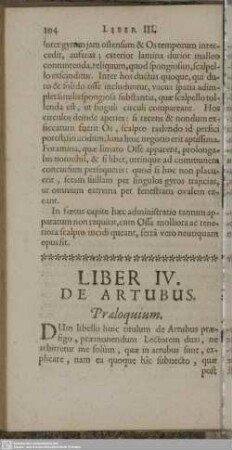 Liber IV. De Artubus